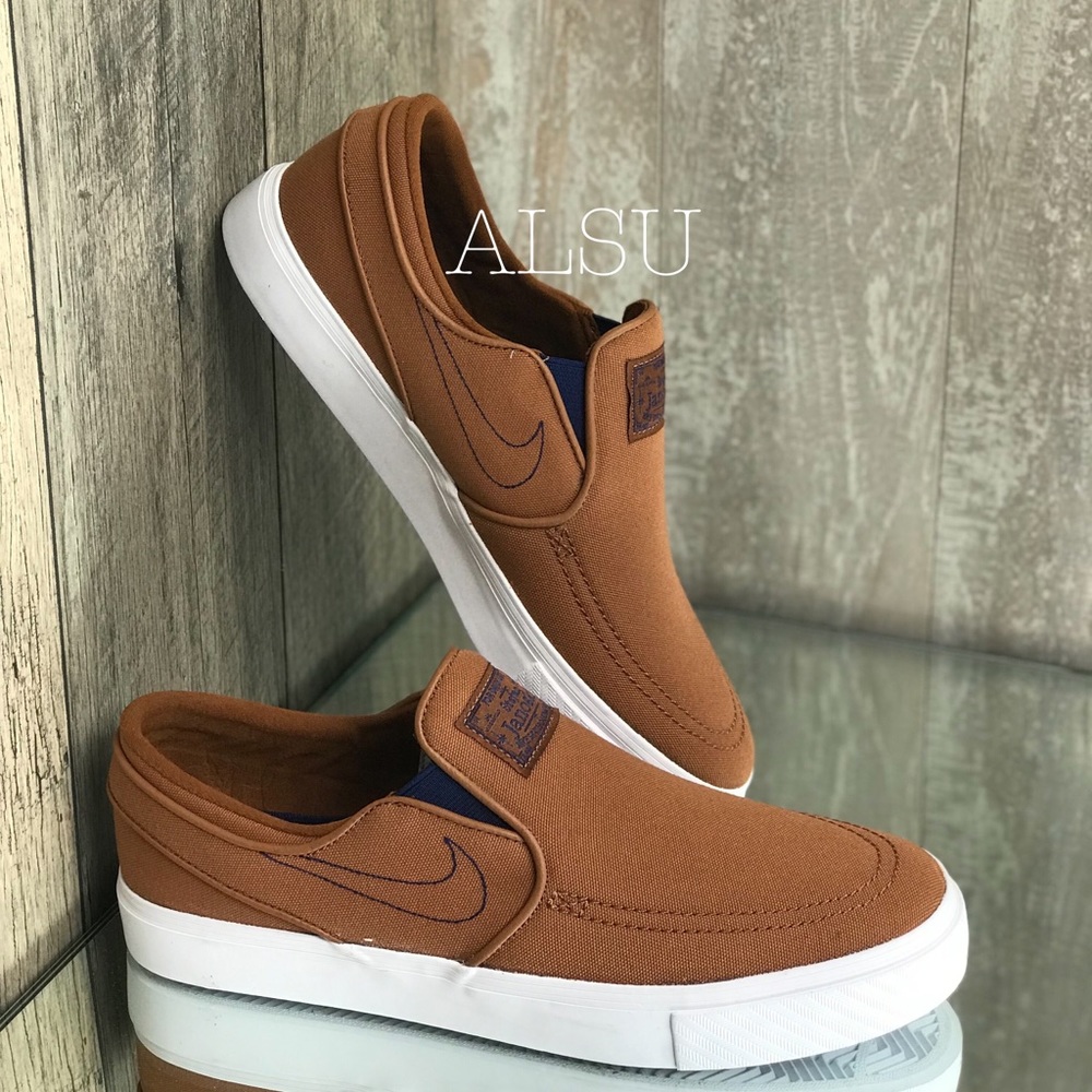 Nike Zoom Stefan Janoski Slip LT British Tan Men’s - Picture 6 of 8